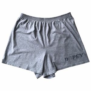The Disney Store grey Dopey gym shorts Dopey spellout at hem Sz XL